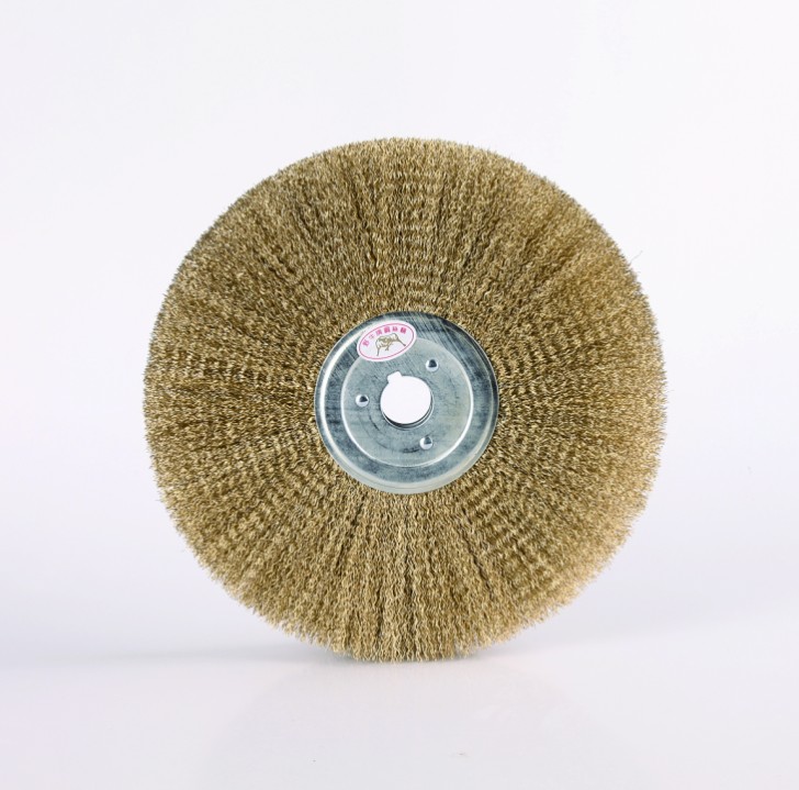 WIDE FACE WHEEL BRUSHES, CRIMPED WIRE