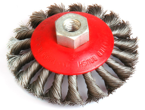TWIST WIRE WHEEL BRUSHES WITH SHAFT